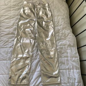 90s Silver High Waisted Rachel Green Abercrombie Pants